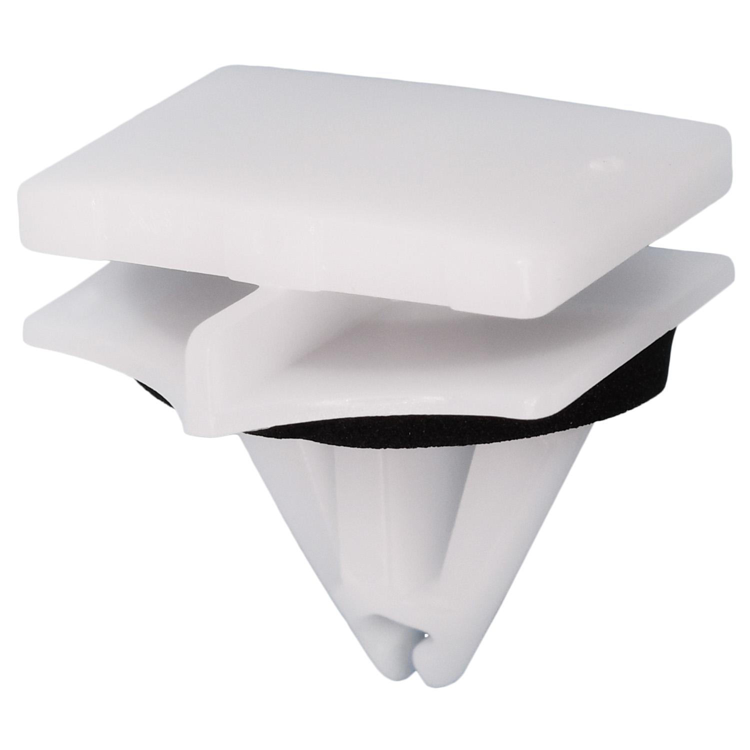 Ford Moulding Clip with Sealer, White Nylon