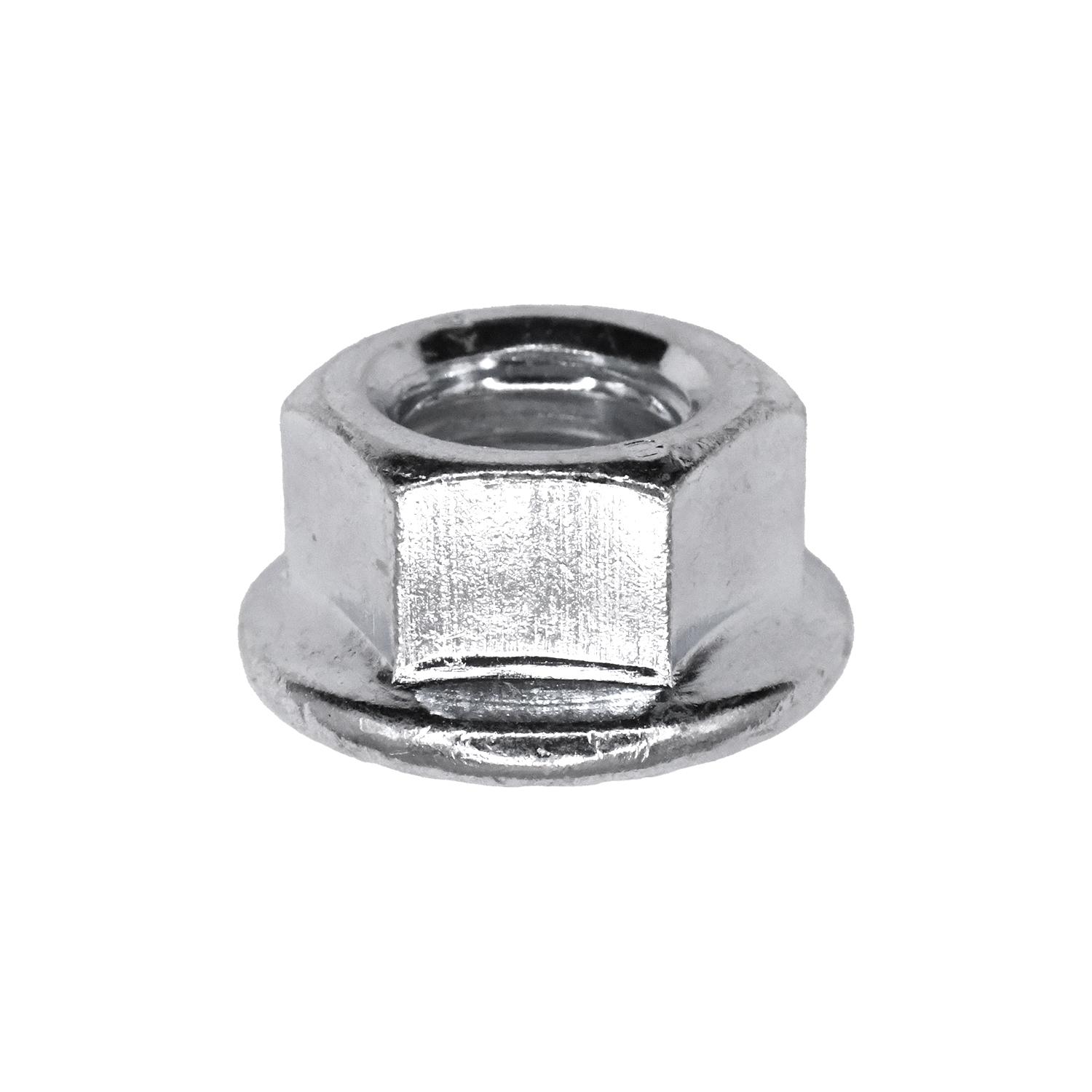 Metric Spin Lock Nut with Serrations, M10-1.5, 15mm Hex