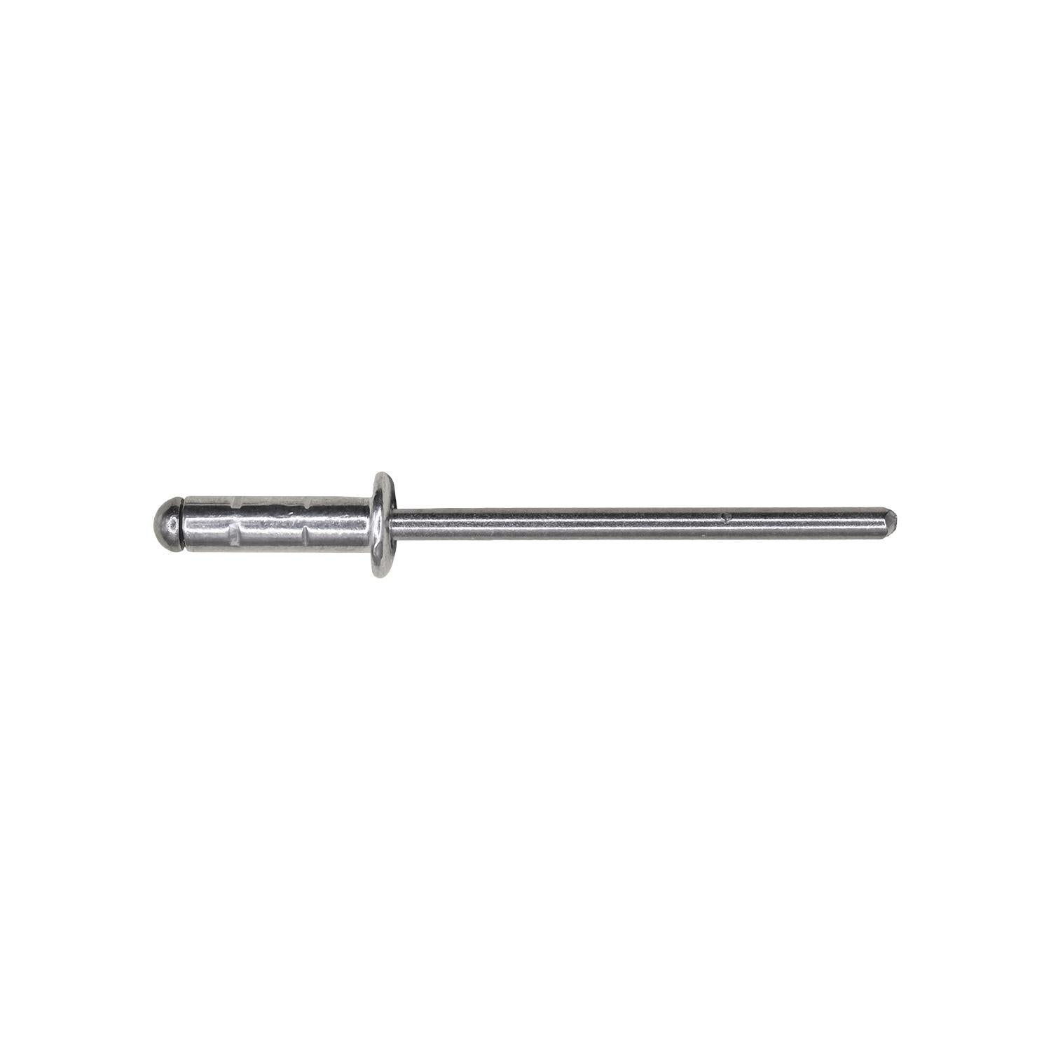 GM Specialty Rivet, Aluminum And Stainless Steel, 5/32" Diameter , 9/32" Flange, 11/64-11/32" Grip
