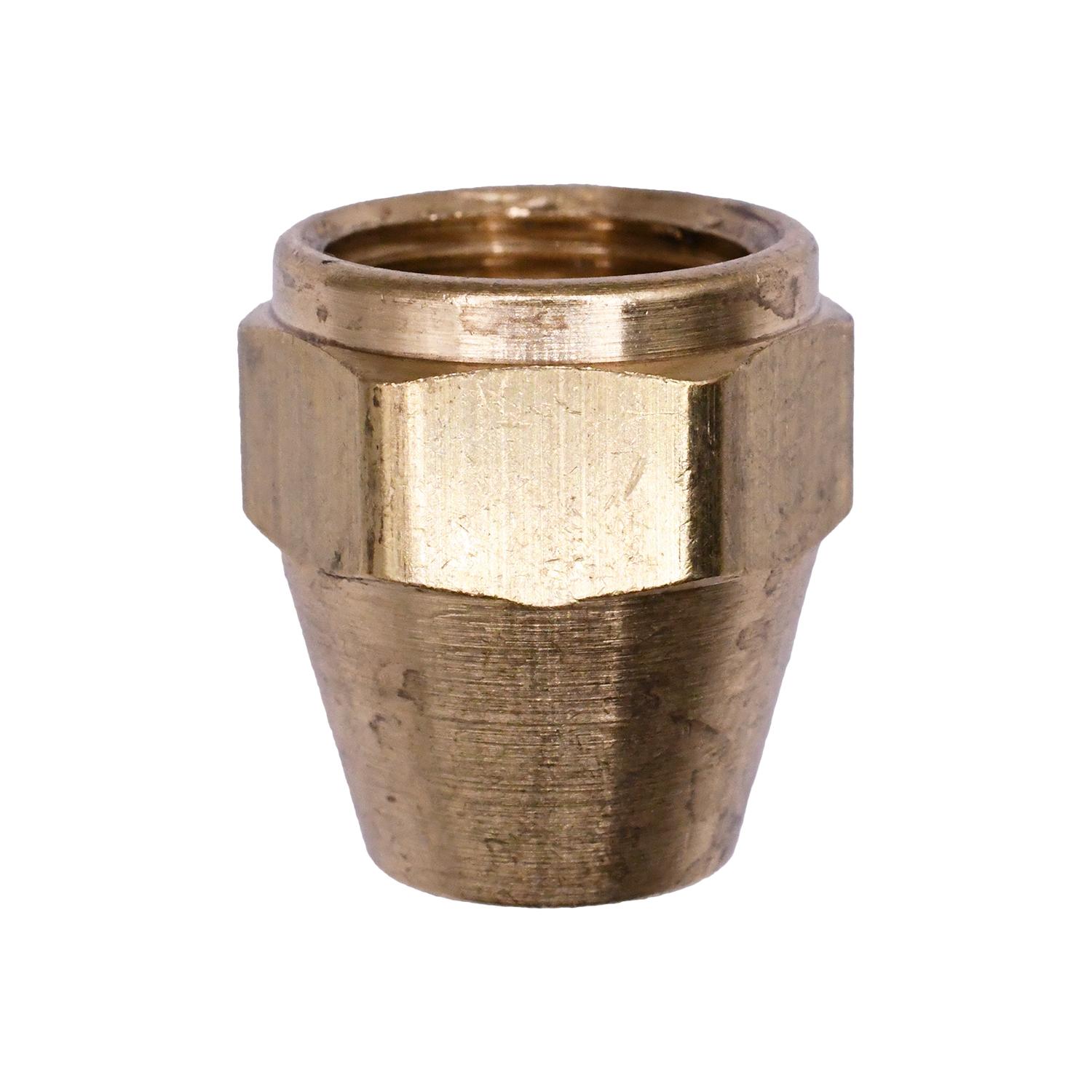 Brass Sae 45 Degree Flare Nut Short 3/8" Tube Size