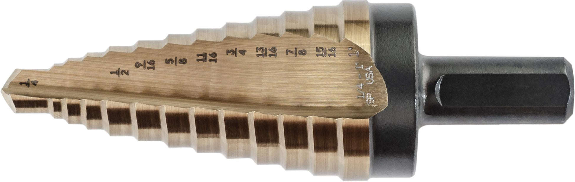 1/4" - 1" Step Drill with 3 Flats