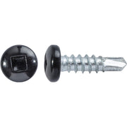 #6 x 1/2" Square Pan Self-Drilling Tek Zinc Black Painted Head RV Screws