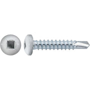 #6 x 3/4" Square Pan Self-Drilling Tek Zinc White Painted Head RV Screws