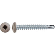 #6 x 1" Square Pan Self-Drilling Tek Zinc Tan Painted Head RV Screws