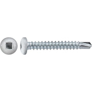 #6 x 1" Square Pan Self-Drilling Tek Zinc White Painted Head RV Screws