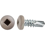 #8 x 1/2" Square Pan Self-Drilling Tek Zinc Tan Painted Head RV Screws