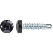 #8 x 3/4" Square Pan Self-Drilling Tek Zinc Black Painted Head RV Screws
