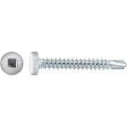 #8 x 1-1/4" Square Pan Self-Drilling Tek Zinc White Painted Head RV Screws