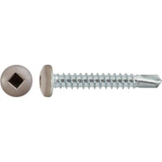 #10 x 1-1/4" Square Pan Self-Drilling Tek Zinc Tan Painted Head RV Screws