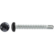 #10 x 1-1/2" Square Pan Self-Drilling Tek Zinc Black Painted Head RV Screws