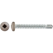 #10 x 1-1/2" Square Pan Self-Drilling Tek Zinc Tan Painted Head RV Screws