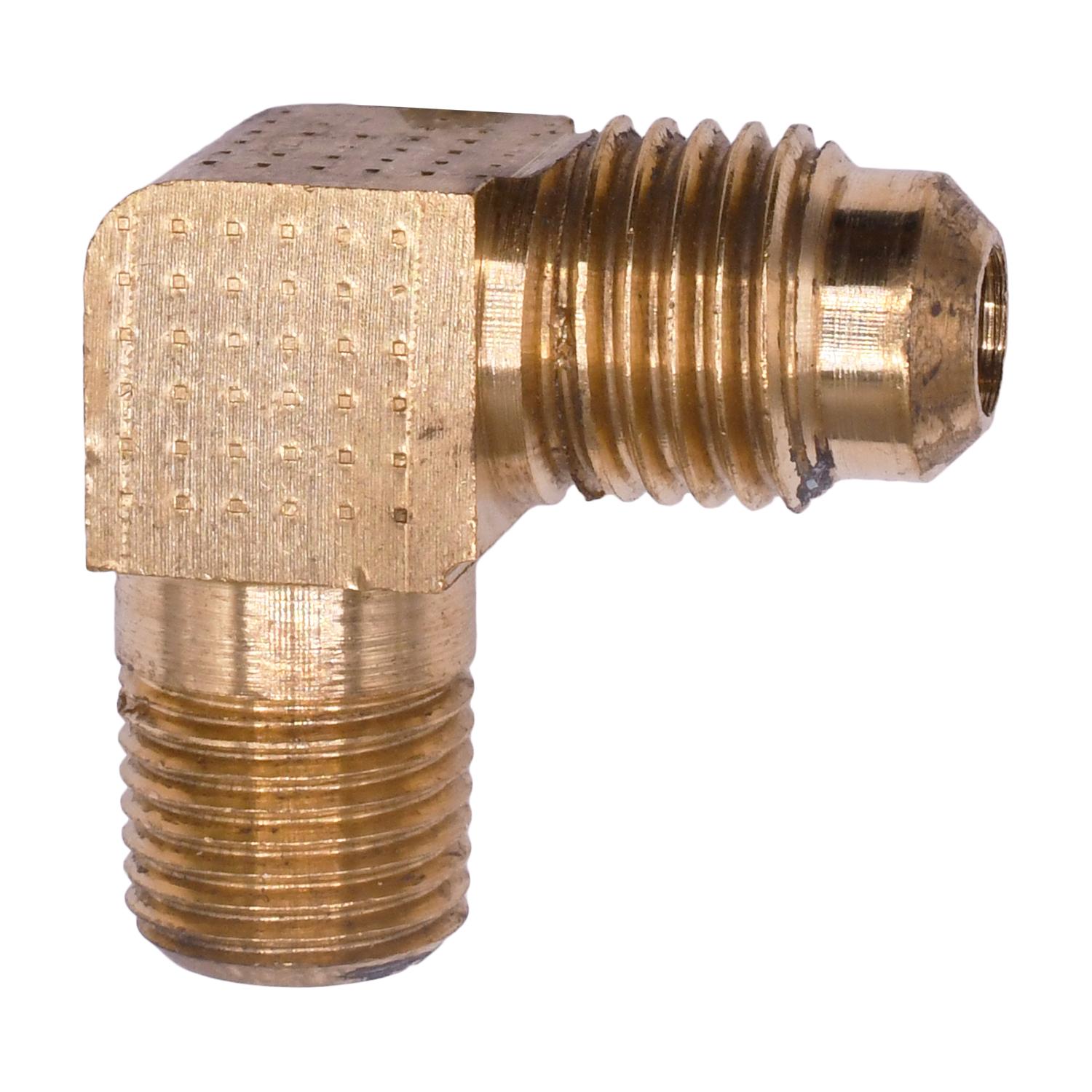 Brass Sae 45 Degree Flare Male Adapter Elbow 1/4" Tube Size 1/8" Npt Threads