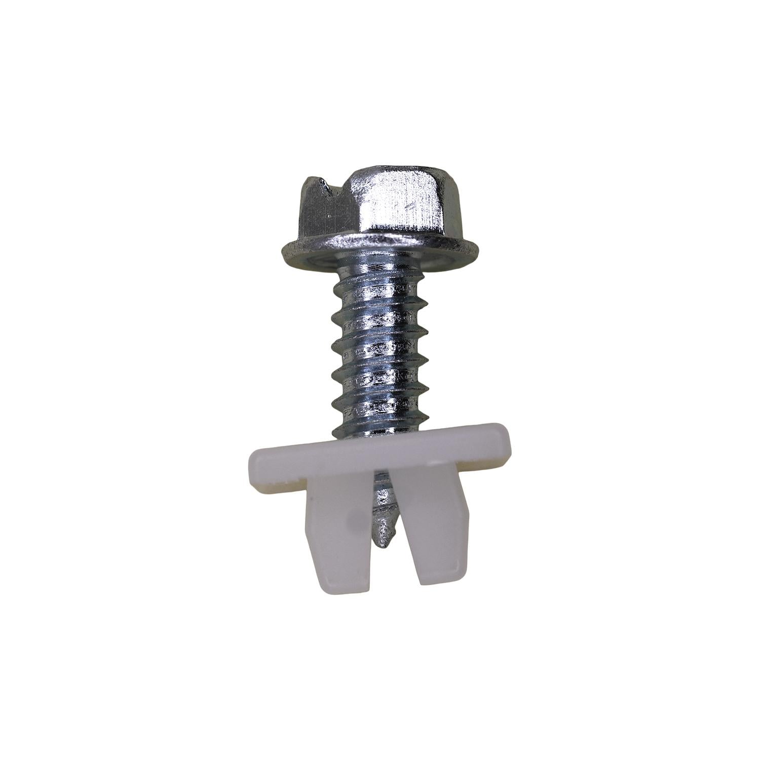 Slotted Hex Washer Head License Plate Screw & Nut Kit #14 x 3/4"