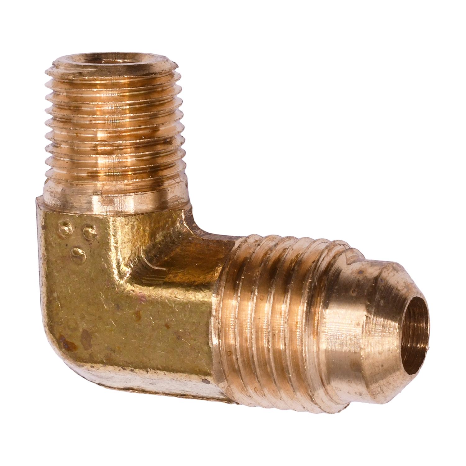 Brass Sae 45 Degree Flare Male Adapter Elbow 5/16" Tube Size 1/8" Npt Threads