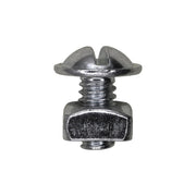 Slotted Round Washer Head License Plate Screw with Square Nut 1/4-20 x 1/2"