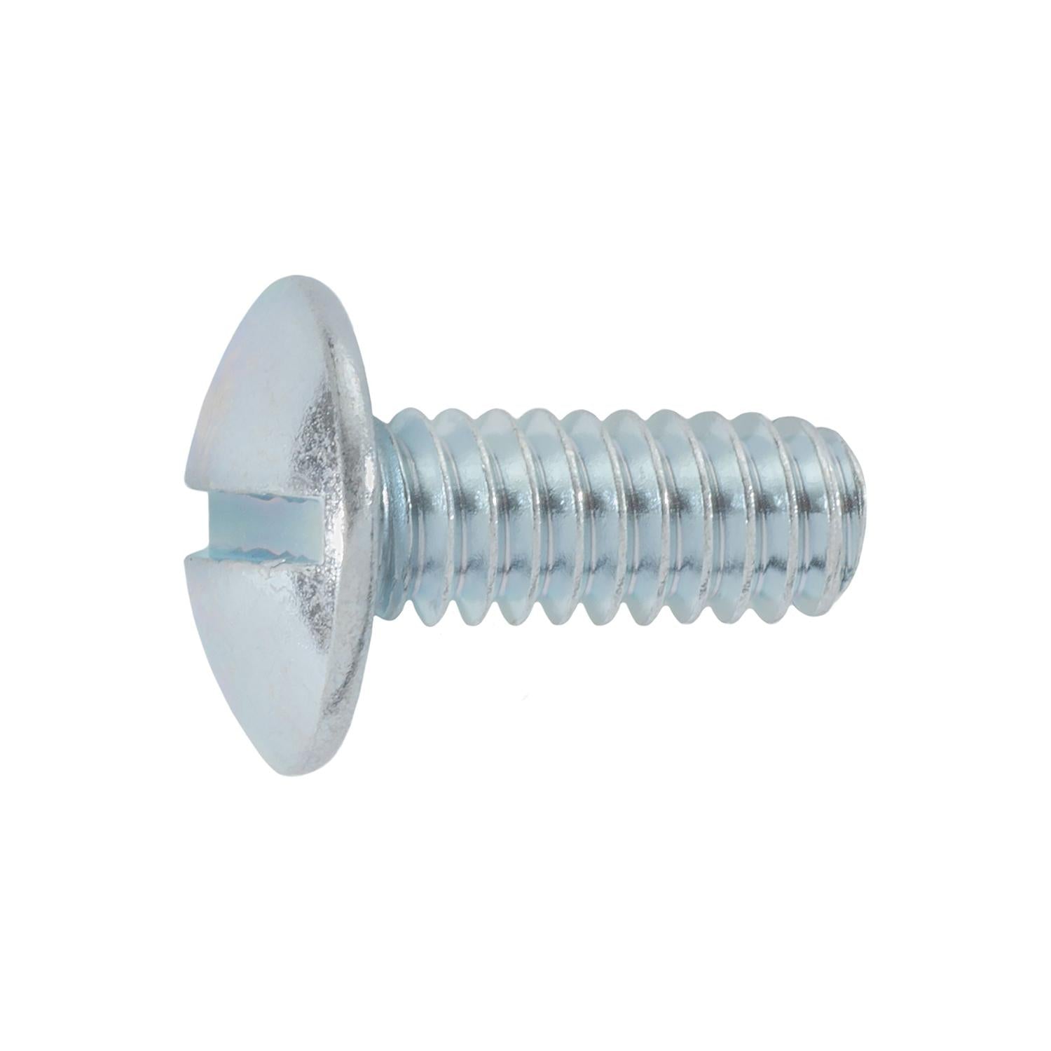 Slotted Truss Head License Plate Screw 1/4-20 x 5/8" - Zinc