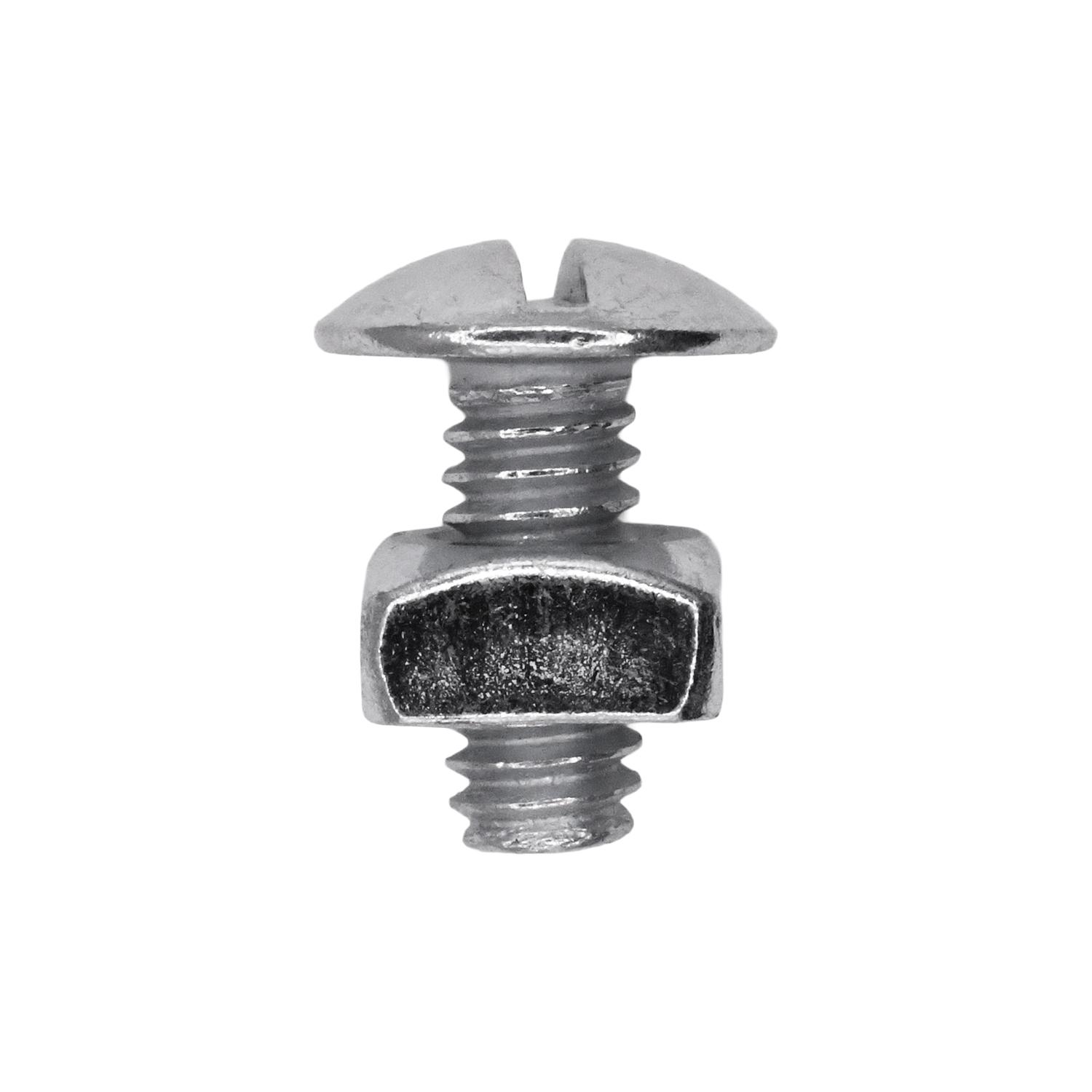 Slotted Truss Head License Plate Screw with Square Nut 1/4-20 x 9/16"