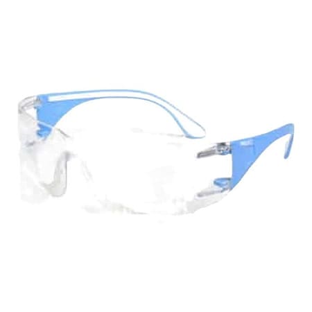 5000, Safety Glasses, Anti-Fog & Anti-Scratch, Clear Lens, Blue/White Frame, Half-Frame