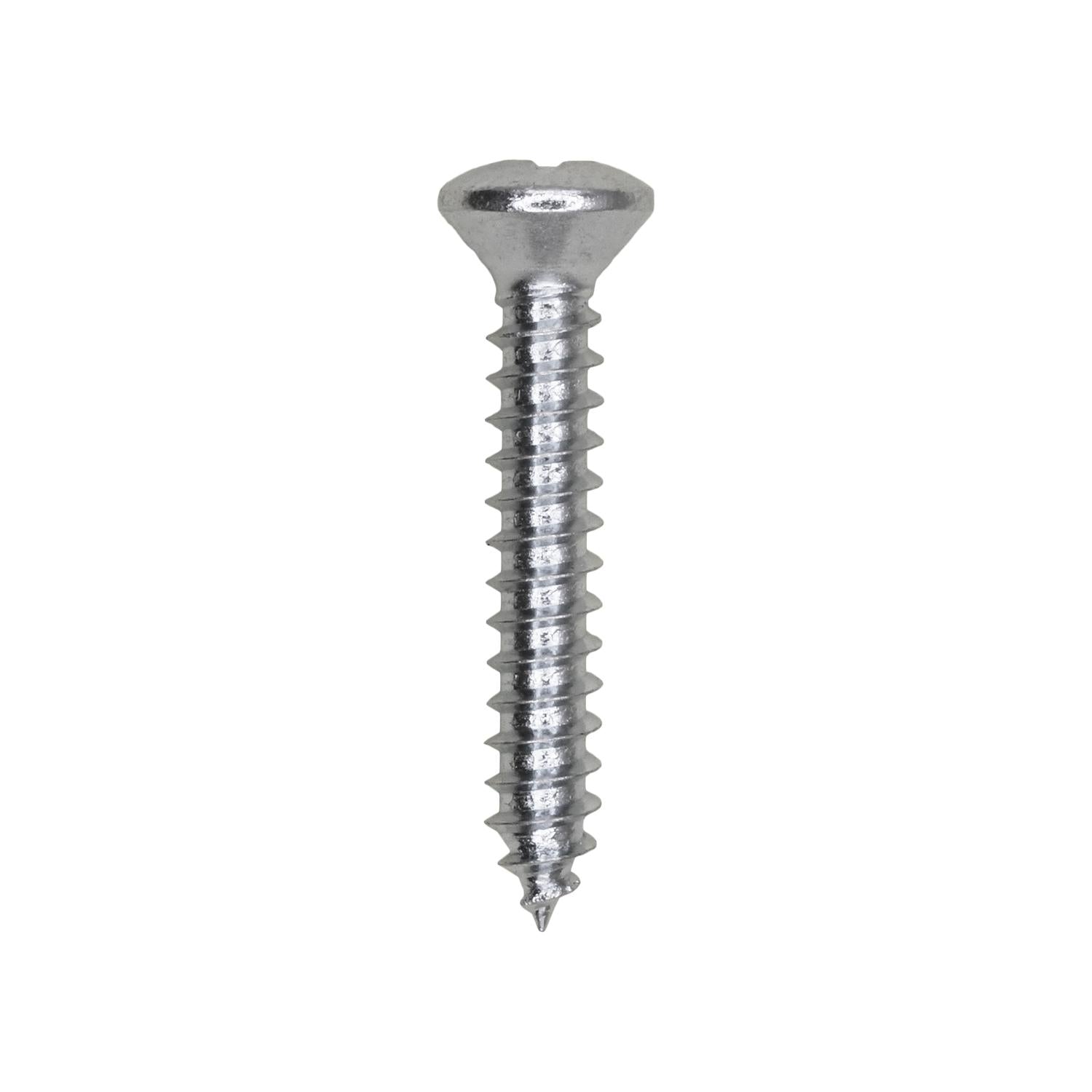 8 x 1" Phillips Oval Head Tapping Screw Zinc