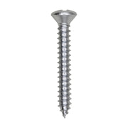 8 x 1-1/4" Phillips Oval Head Tapping Screw Zinc