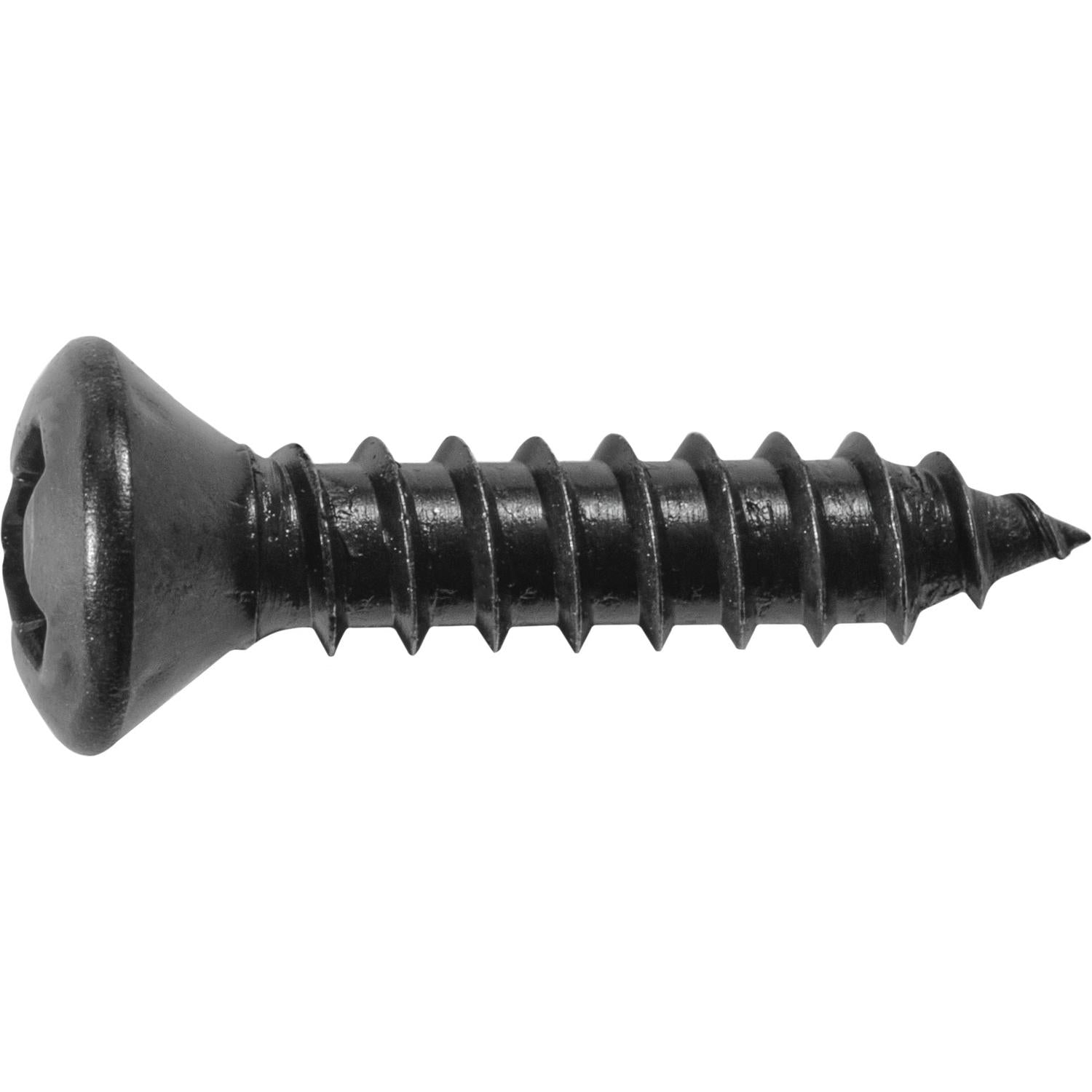 Phillips Oval Head Tapping Screw #6 x 5/8" - Black