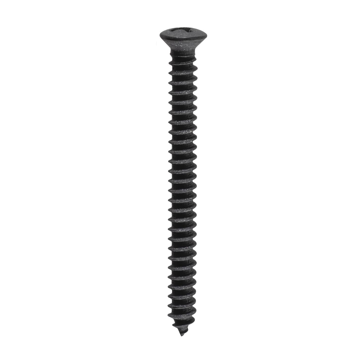 Phillips Oval Head Tapping Screw #10 x 2" - Black