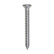 8 x 1-1/2" Phillips Oval Head Tapping Screw Zinc