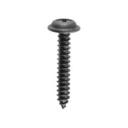 Phillips Flat Top Washer Head Tapping Screw #8 x 1" - Black