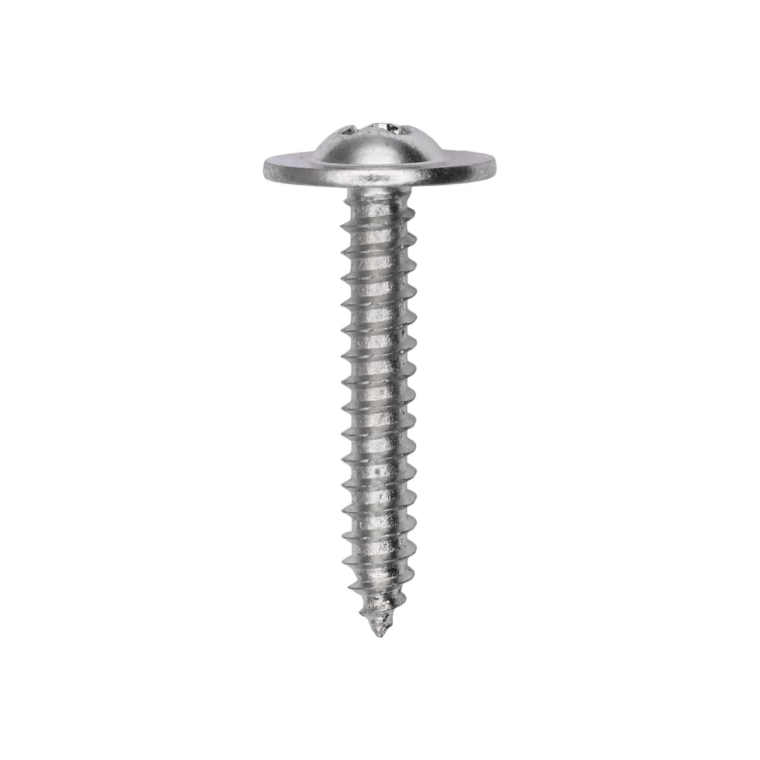 Phillips Flat Top Washer Head Tapping Screw #8 x 1"