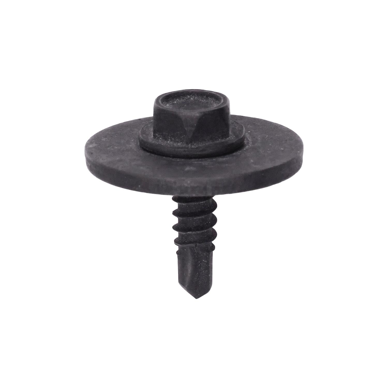 Hex Sems Washer Tapping Screw with Tek Point #8 x 5/8" - Black