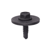 Hex Sems Washer Tapping Screw with Tek Point #8 x 5/8" - Black