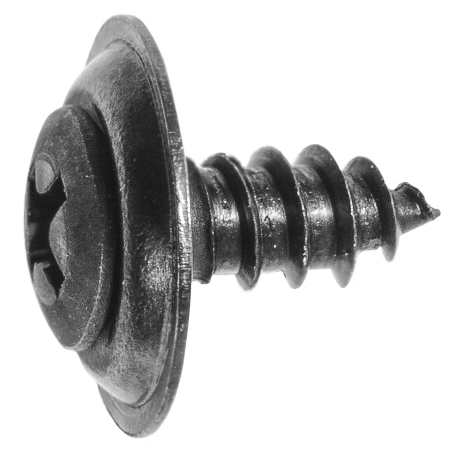 Phillips Oval Head Tapping Screw Countersunk Washer #10 x 1/2" - Black