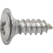 Phillips Oval Head Sems Flush Washer Tapping Screw #10 x 5/8" - Chrome