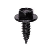 Hex Serrated Washer Head Tapping Screw with Pierce Point #14 x 3/4" - Black
