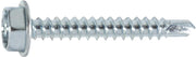 Hex Washer Head Tapping Screw with Tek Point #6 x 1" - Zinc