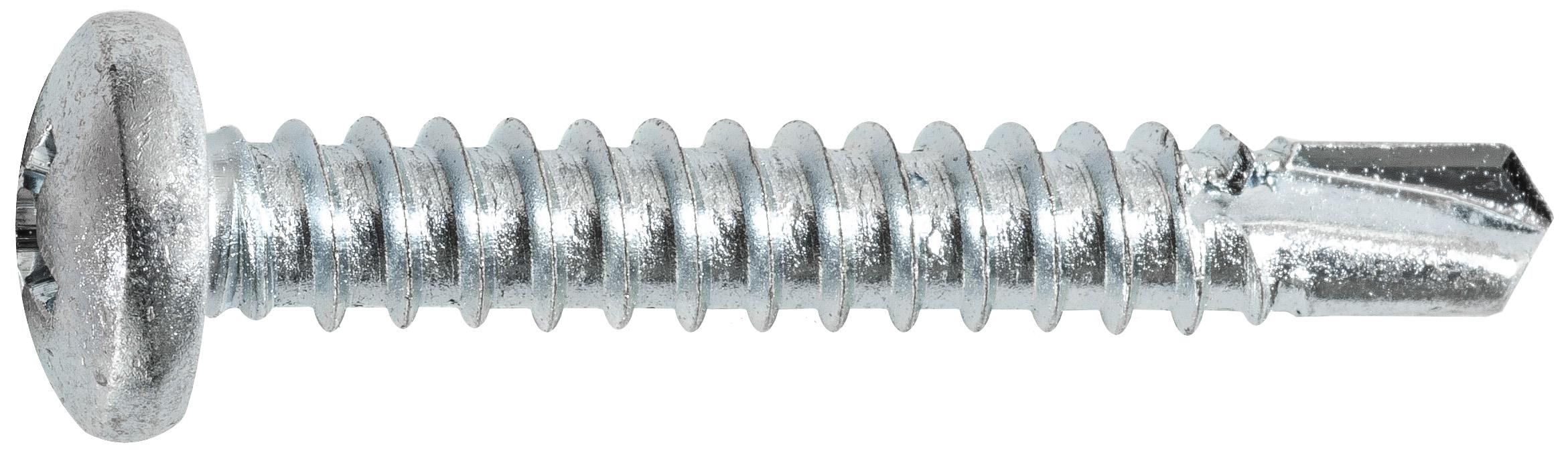 Phillips Pan Head Tapping Screw with Tek Point #10 x 1-1/4" - Zinc