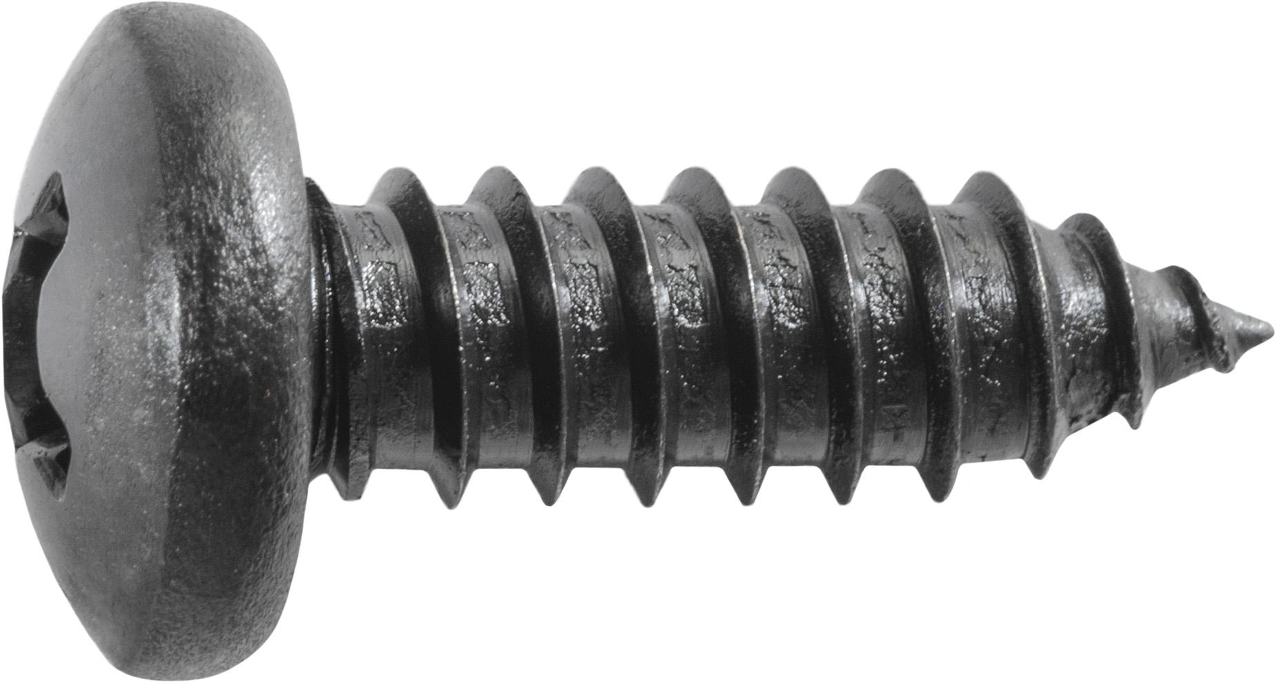 Phillips Pan Head Tapping Screw #14 x 3/4" - Black