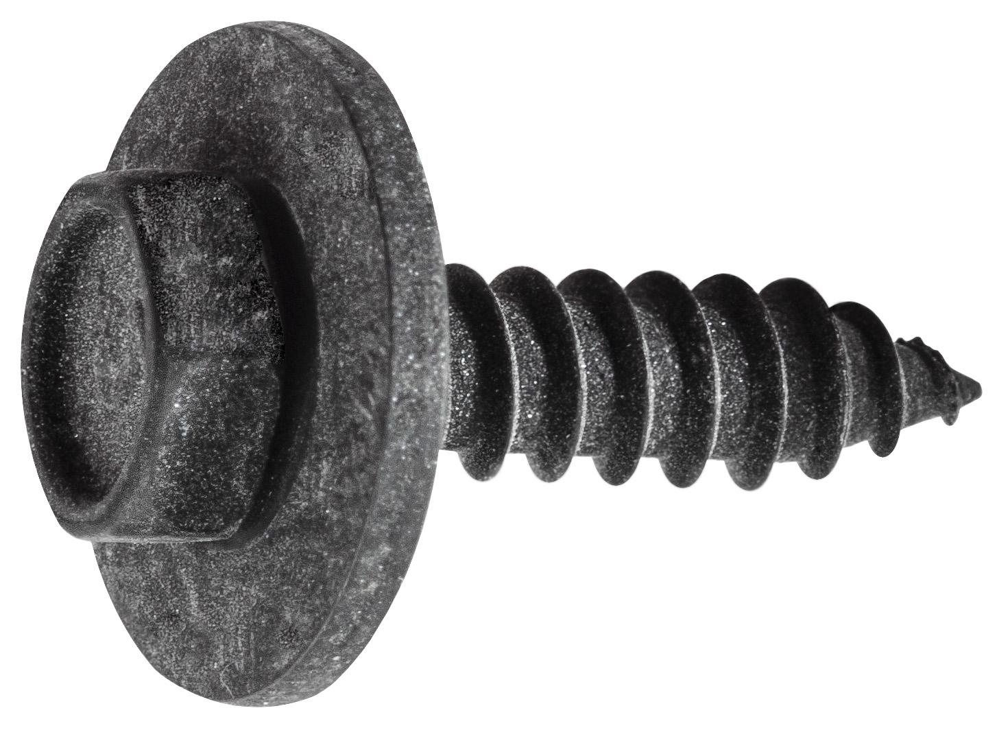 Hex Head Sems Tapping Screw M4.8-1.61 x 19mm - Black