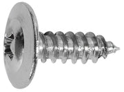 Round Washer Head Tapping Screw #8 x 1/2" - Chrome