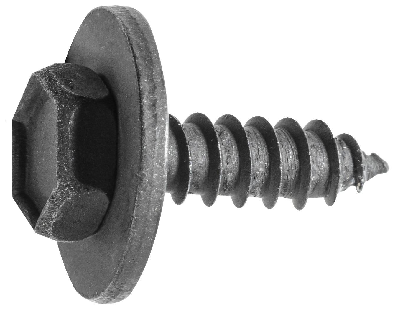 Hex Head Sems Tapping Screw M4.8-1.61 x 16mm - Black