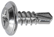 Phillips Washer Head Tapping Screw with Tek Point #8 x 1/2" - Chrome