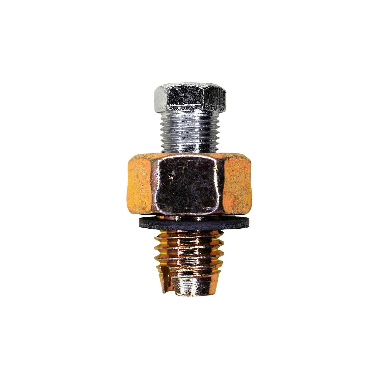 Oil Drain Plug 12mm - 1.75 Oversize Self Tapping Piggy Back Sleeve Only Yellow Zinc