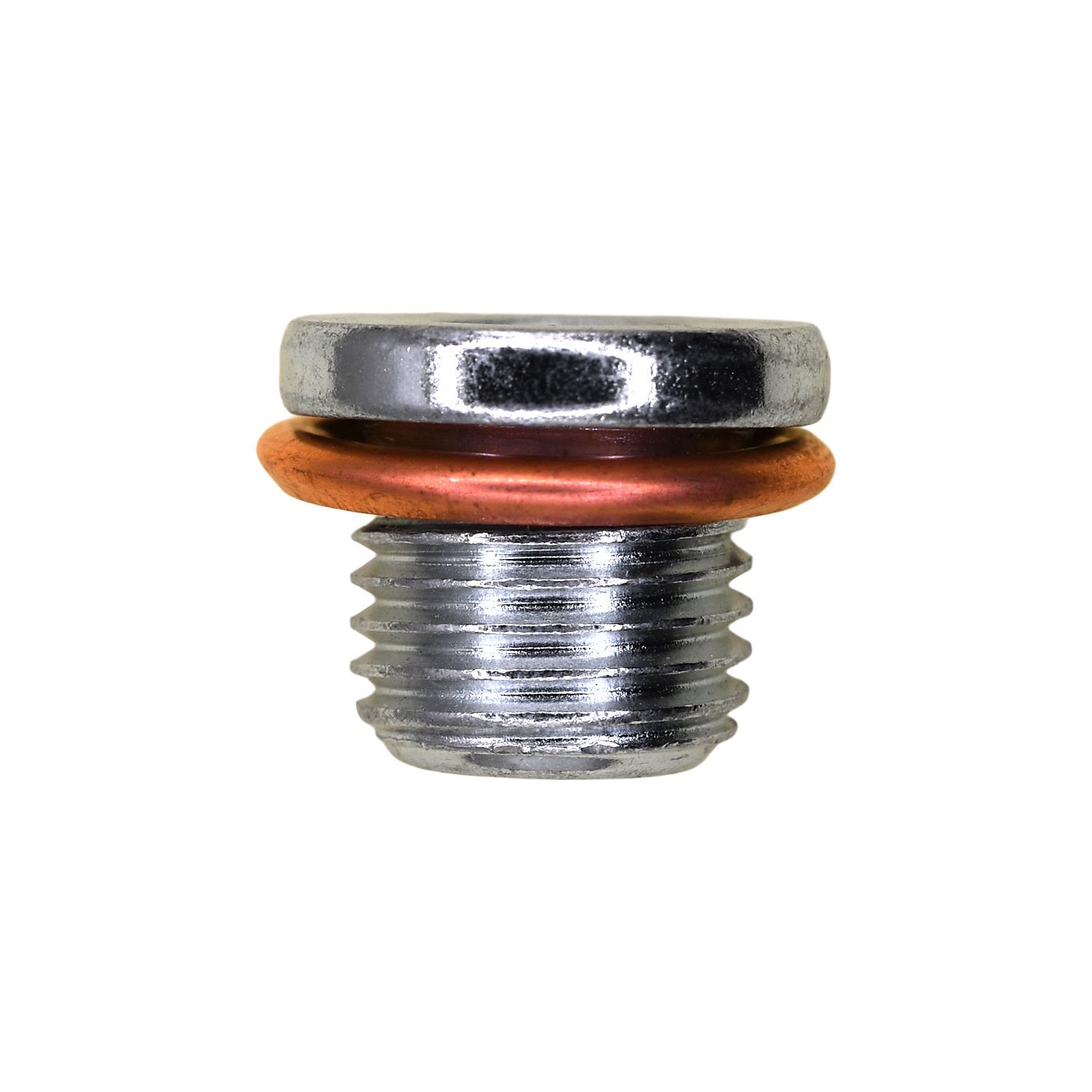 Oil Drain Plug with Gasket. Zinc M14-1.5