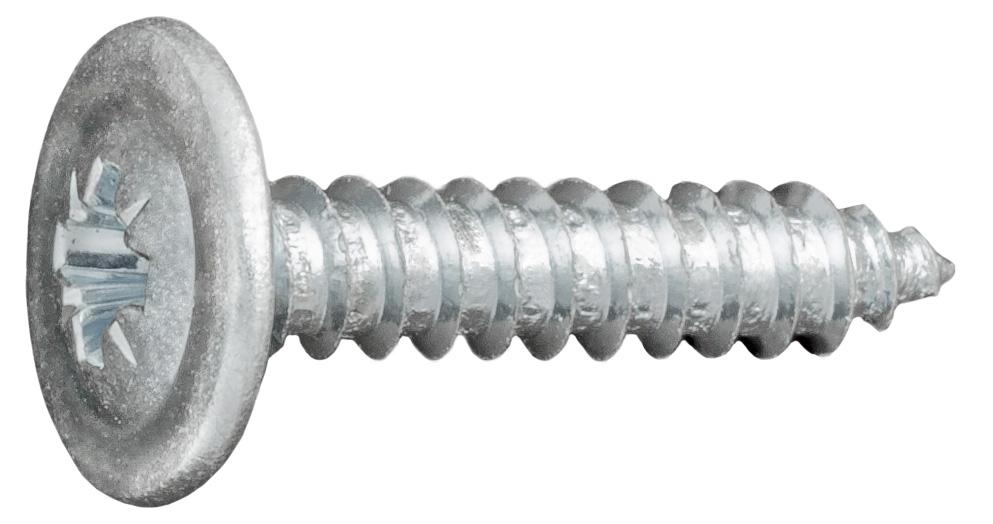 M4.2 x 20mm Phillips Flat Washer Head Tapping Screw - Zinc