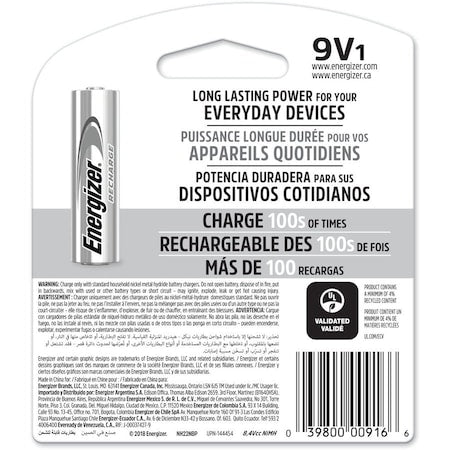 Precharged Recharg Battery,9V,NiMh