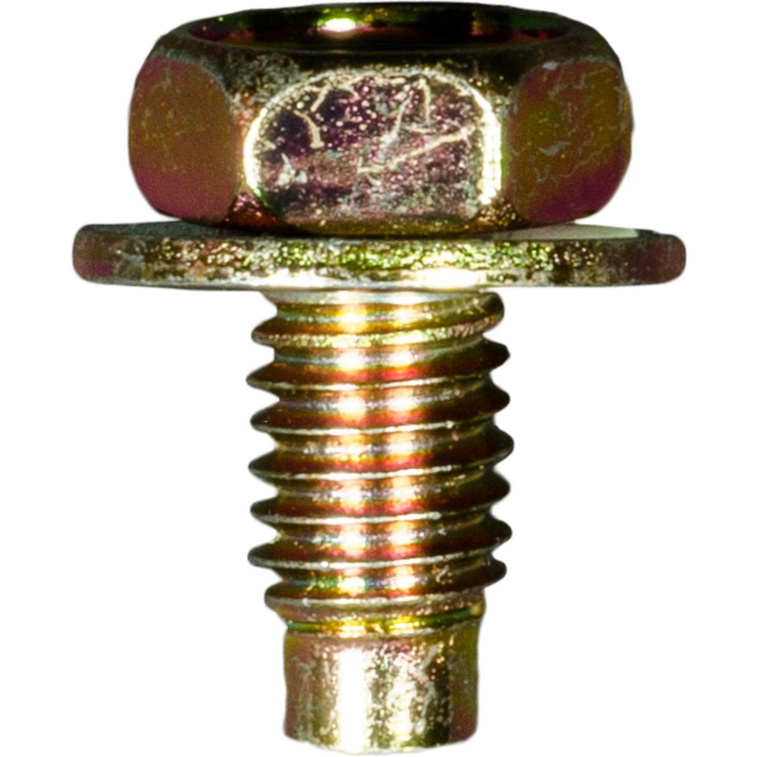License Plate Screw M6-1.0 x 12mm. Zinc & Yellow