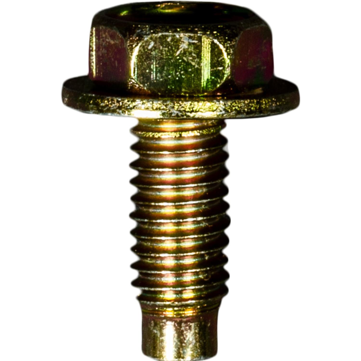 License Plate Screw M6-1.0 x 16mm. Zinc & Yellow