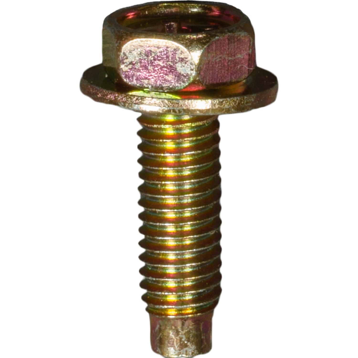 License Plate Screw M6-1.0 x 20mm Zinc & Yellow