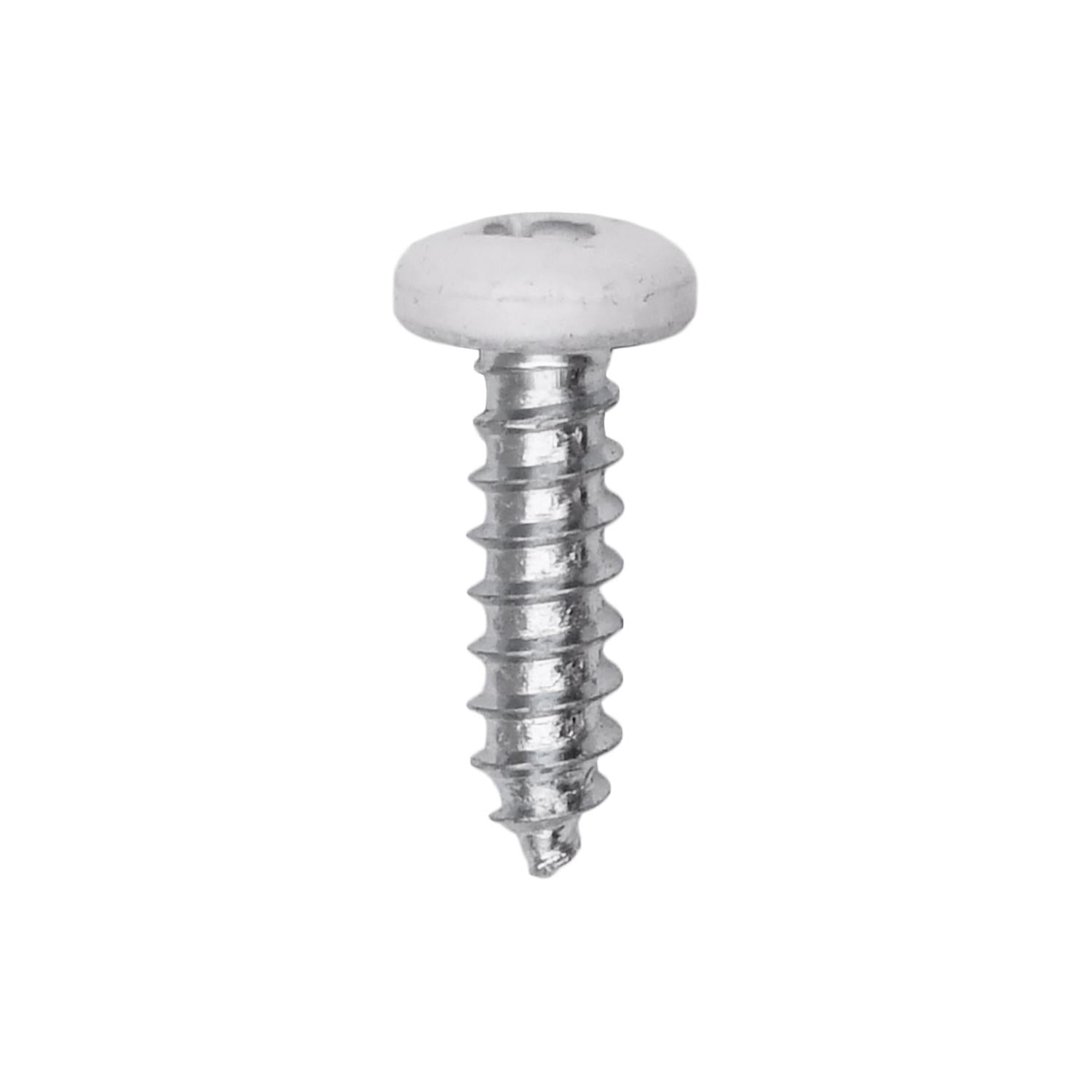 6 x 1/2" White Painted Square Drive Pan Head Tapping Screw