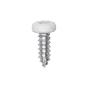 8 x 1/2" White Painted Square Drive Pan Head Tapping Screw